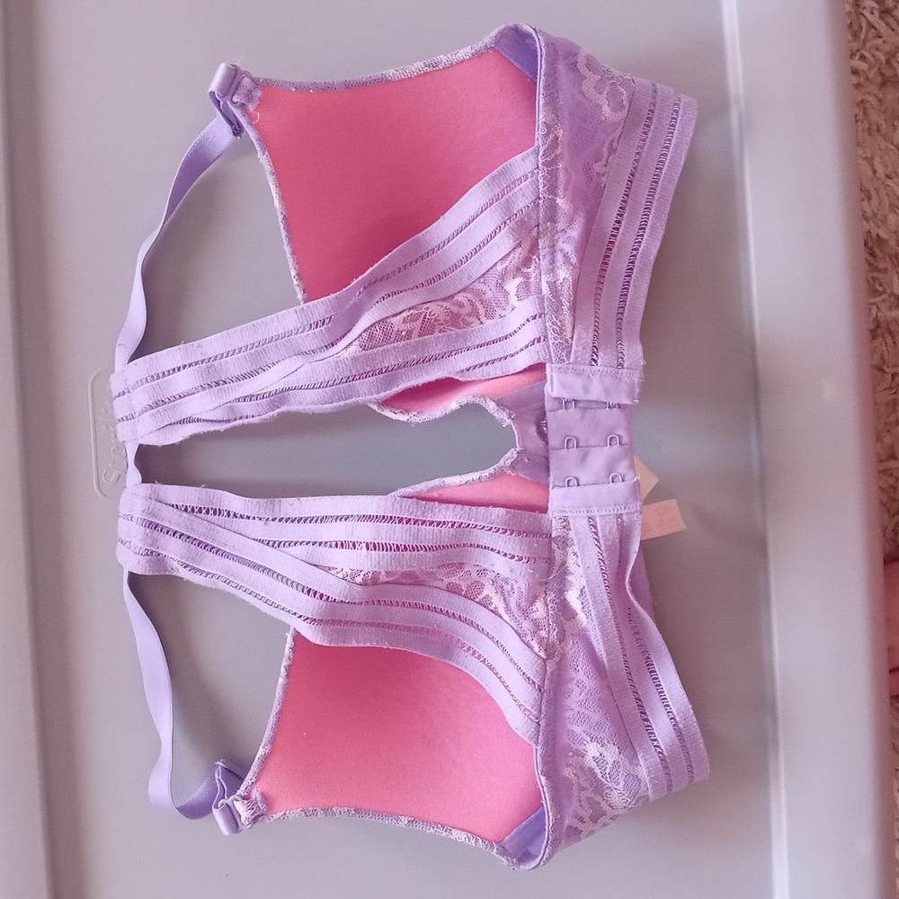 Floral Lace Racerback Bra - Picture 2 of 3